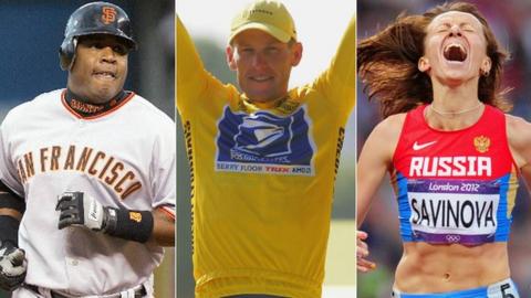 Barry Bond, Lance Armstrong and Mariya Savinova