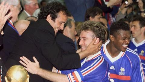 Michel Platini and Didier Deschamps