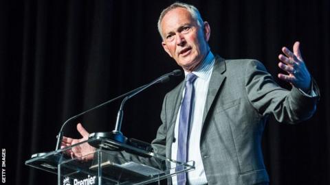 Richard Scudamore making a speech
