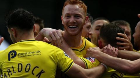Ryan Taylor congratulated on his opening goal