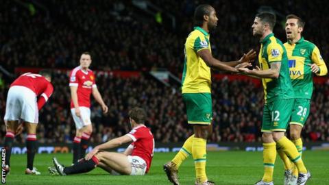 Norwich players celebrate
