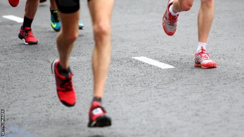 Runners' feet