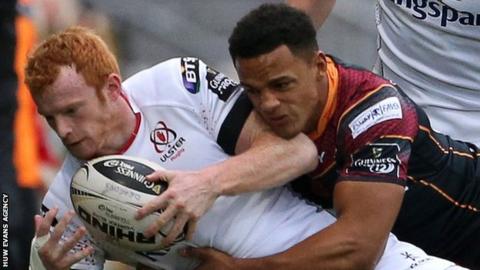 Ashton Hewitt tackles Peter Nelson during the game in November