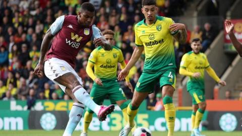 Norwich City 1 5 Aston Villa Visitors Out Of Bottom Three After