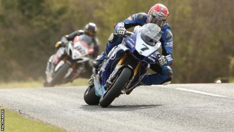 Dan Kneen was on winning form on his Mar-Train Yamaha at the Tandragee 100