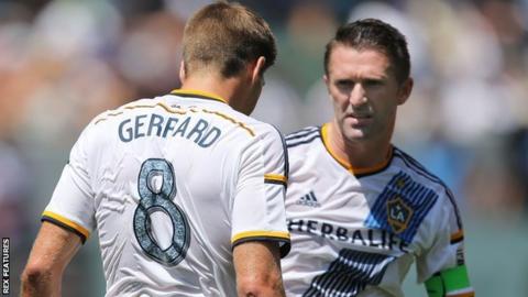 Steven Gerrard and Robbie Keane