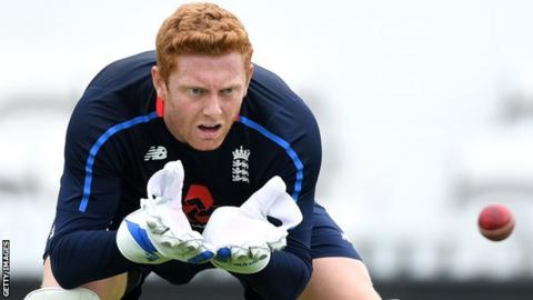 Jonny Bairstow at England nets