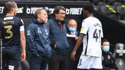 Jordon Garrick will miss Swansea's games against Millwall, Sheffield Wednesday and Birmingham