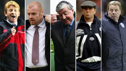 Gordon Strachan, Sean Dyche, Joe Kinnear, Alan Ball and Harry Redknapp