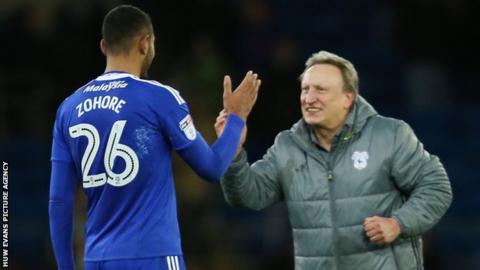 Kenneth Zohore and Neil Warnock