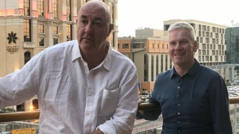 Mike Costello (right) and Steve Bunce have travelled the world calling the biggest fights for BBC Sport in 2019