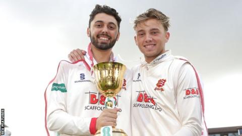 Essex players Aron Nijjar and Aaron Beard