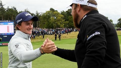 Dunne and Lowry are are eight under par after the first round
