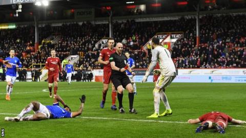 Alfredo Morelos and Scott McKenna both saw red after an altercation
