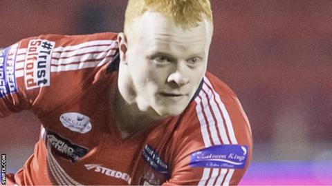 Josh Wood in action for Salford