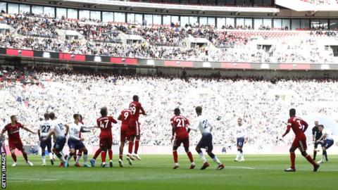 Tottenham play Fulham at Wembley