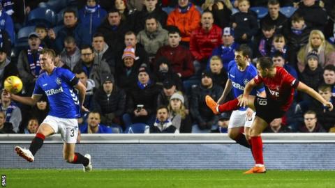 Greg Stewart scores for Kilmarnock against Rangers