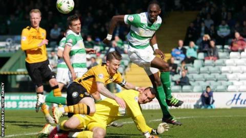 Yeovil's Artur Krysiak denies Mark Byrne
