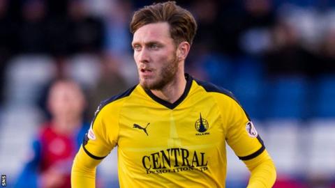 Jordan McGhee in action for Falkirk