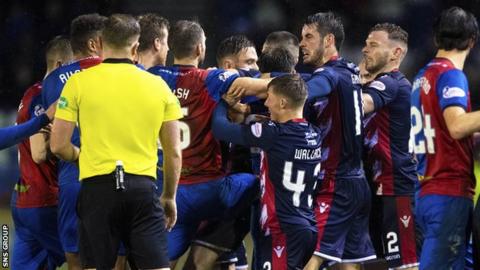 Tempers frayed in the Scottish Cup tie between Inverness CT and Ross County