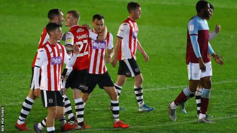 Premier League West Ham losing to Exeter