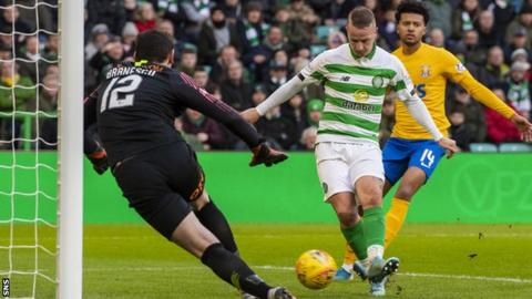 Leigh Griffiths scores Celtic third goal