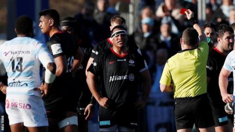 Will Skelton is sent off
