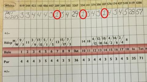 Patrick's scorecard