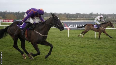 Faugheen (right) denies Easy Game at Leopardstown