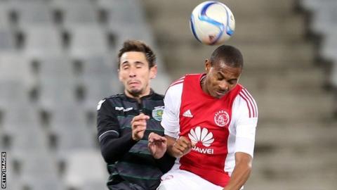 Ajax Cape Town in action against Sporting Club de Portugal