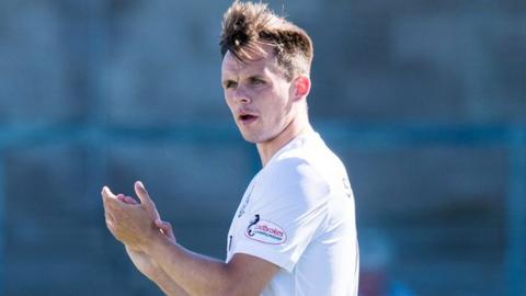 lawrence shankland morton ayr trick hat scottish hits beat league cup rivals defeated netted championship united