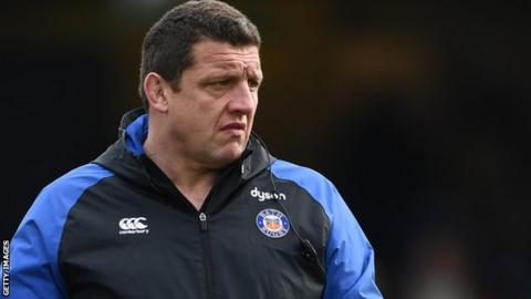 Toby Booth on the sidelines at Bath
