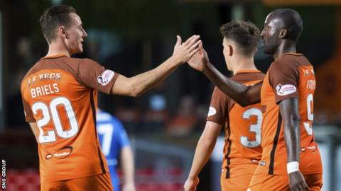 Dundee United beat Cowdenbeath in the opening round of the tournament