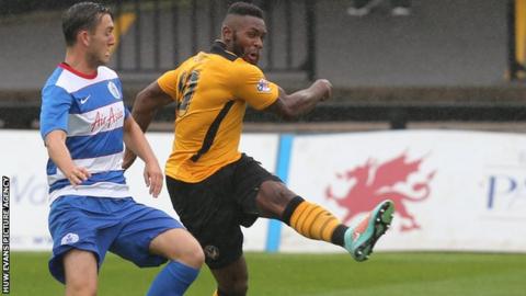Newport County striker Lenell John-Lewis