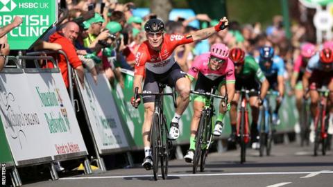 Andre Greipel celebrates