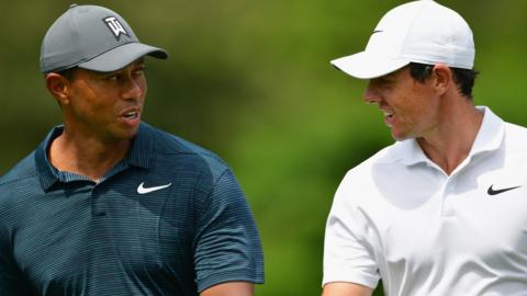 Tiger Woods and Rory McIlroy