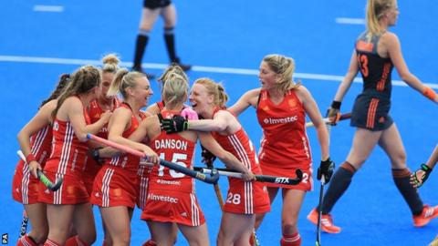 Alex Danson is congratulated on scoring her 100th international goal
