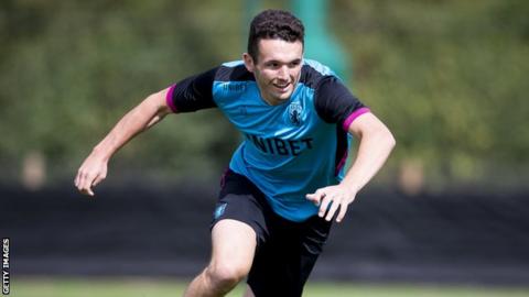 John McGinn at Aston Villa training
