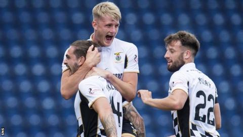 George Oakley celebrates scoring