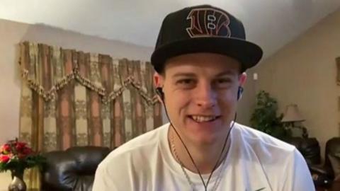 Joe Burrow was interviewed at home after being selected as the 2020 draft was held remotely