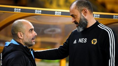 Pep Guardiola and Nuno Espirito Santo