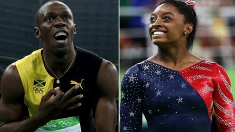 Usain Bolt and Simone Biles