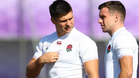 Ben Youngs and George Ford together in England training