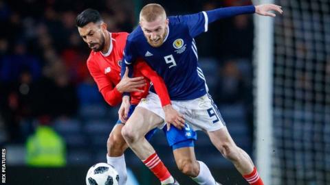 Striker Oli McBurnie made his debut for Scotland against Costa Rica in March 2018