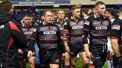Edinburgh players after their defeat by Ulster