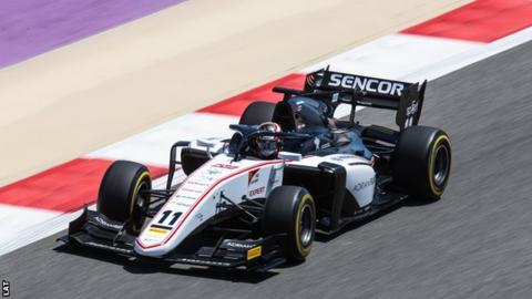 Callum Ilott driving in Formula 2