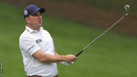 Richie Ramsay hits a shot at the PGA Championship golf