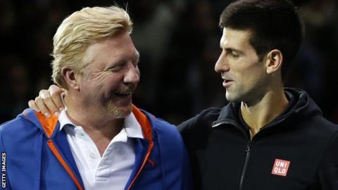 Boris Becker and Novak Djokovic