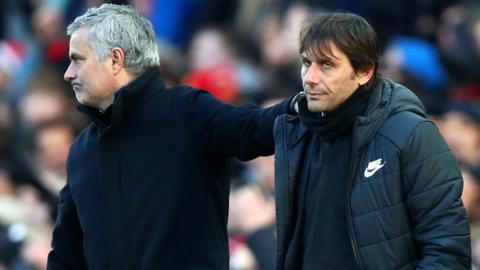Jose Mourinho and Antonio Conte