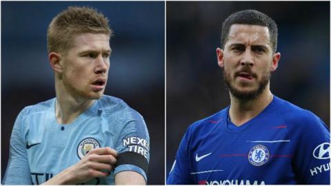 Kevin de Bruyne and Eden Hazard